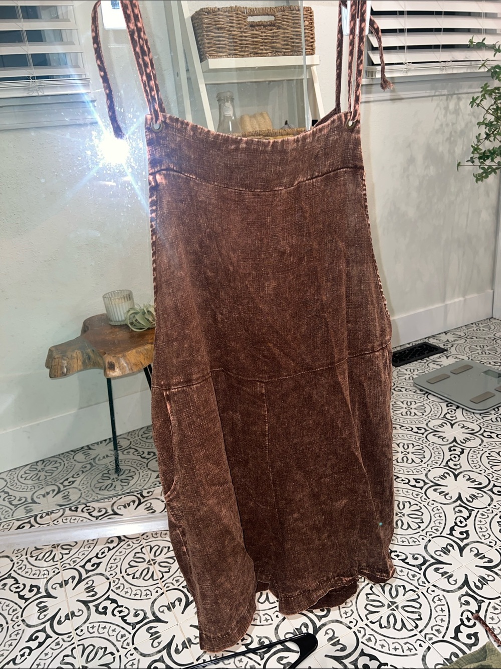 Brown Corduroy Pinafore jumpsuit - zenana